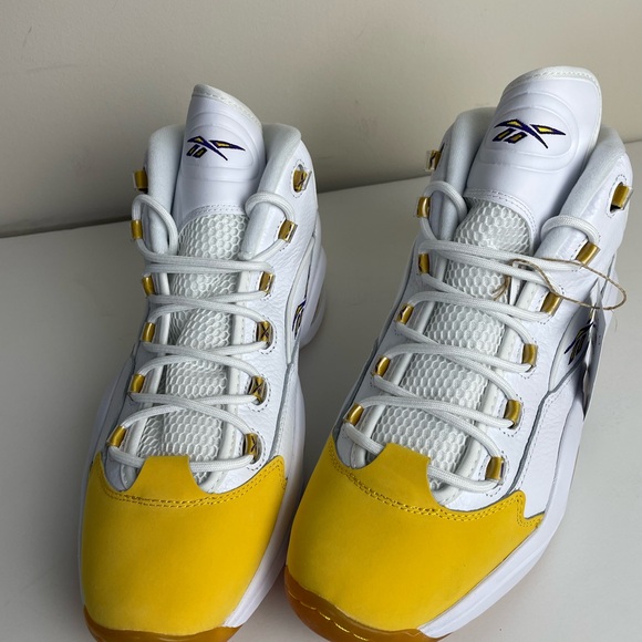 🔥New Reebok Question Mid "Yellow Toe". Brand new, original box. Iverson shoe! - Picture 3 of 10
